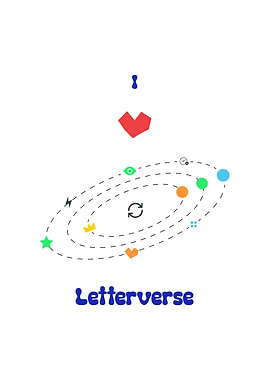 I Love Letterverse – Minimalist Solar System Design