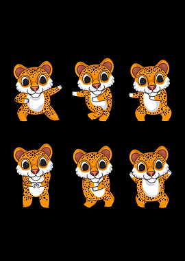 Dancing Leopards Kids Leopard Gift Boys Girls Cute Leopard