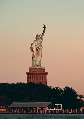 Statue of Liberty at Sunset