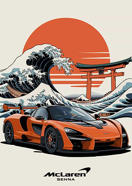 Japanese Great Wave Mclaren Senna