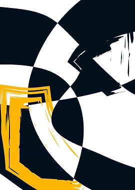 Abstract Geometric Art with Bold Colors