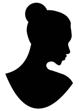 Woman Silhouette Profile Portrait
