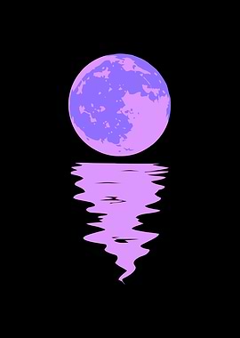 Dreamy Full Moon – Minimal Night Sky Wall Art for Bedroom Decor