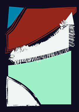 Abstract Geometric Shapes on Dark Background