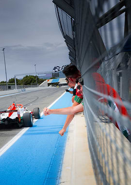 Formula 3 Race Fans Cheering