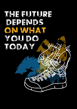 Motivational Hiking Boot Graphic Art
