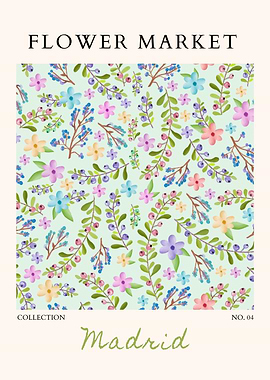 Flower Market Madrid Floral Pattern