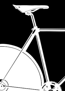 Minimalist Bicycle Art: Black and White