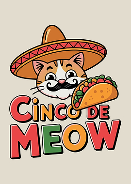 Cinco de Meow Cat with Taco