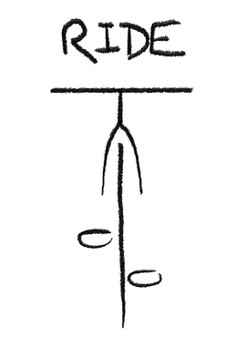 Minimalist Bicycle Ride Illustration