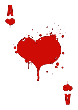 Ace of Hearts - Splatter Art