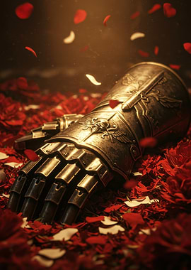 Ornate Gauntlet in Rose Petals