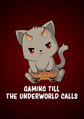 Video Games Dark Humor Gamer Devil Cat