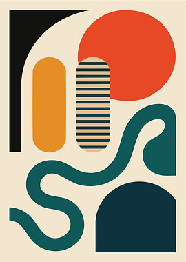 Abstract Geometric Shapes Art Print