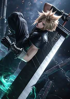 Cloud Strife with Buster Sword