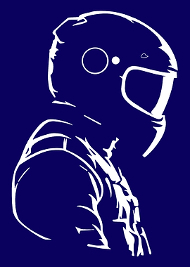 Motorcycle Rider Silhouette on Blue Background