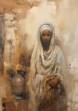 African woman with a jug