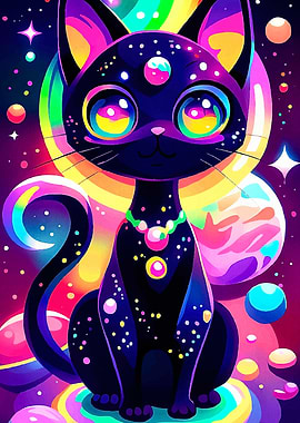 Cosmic Cat Colorful