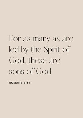 Romans 8:14 Scripture Text Art