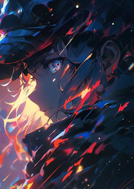 Anime Girl Profile with Vibrant Colors