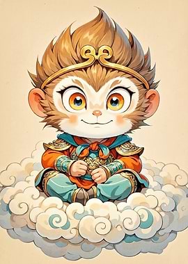 Cute Monkey King Cloud