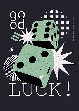 Good Luck Dice Graphic Art