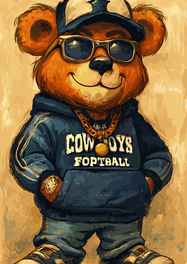 Cool Bear in Cowboys Gear