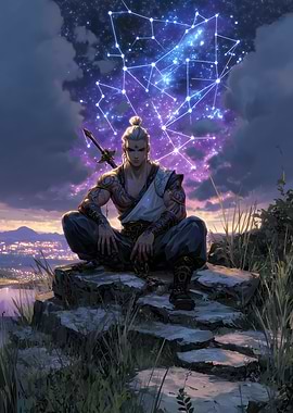 Warrior Contemplating Constellations
