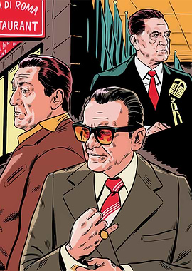 Three Men Outside a Restaurant