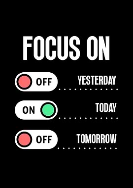 Focus on Today Motivational Poster