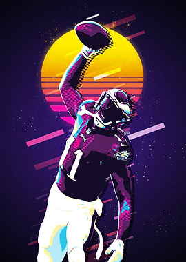 A.J. Brown Retro Art