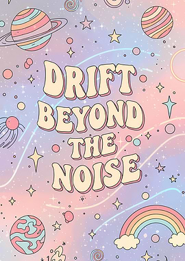 Drift Beyond the Noise Pastel Galaxy