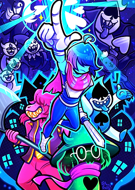 Deltarune characters in dynamic composition