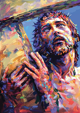 Jesus Carrying the Cross Painting