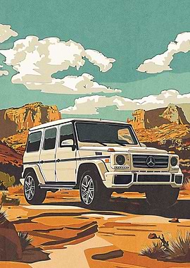 Mercedes-Benz G-Class Desert Landscape Art