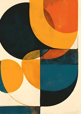 Abstract Geometric Shapes Painting