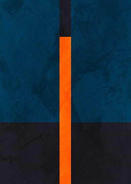 Abstract Geometric Color Block Art