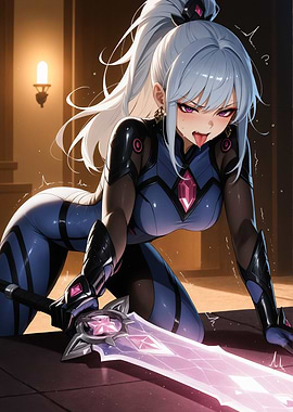 Anime Girl with Sword