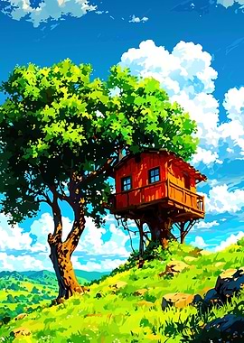 Treehouse on a Hill