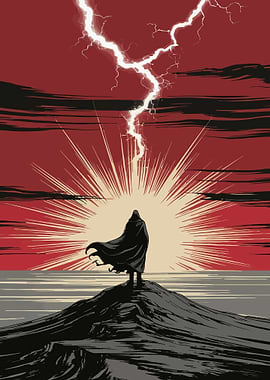 Dark Figure on a Hilltop