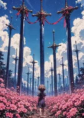 Field of Forgotten Blades: A Child's Journey Through a Blooming Sword Forest
