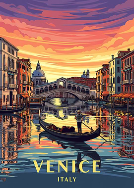 Venice, Italy Pixel Art