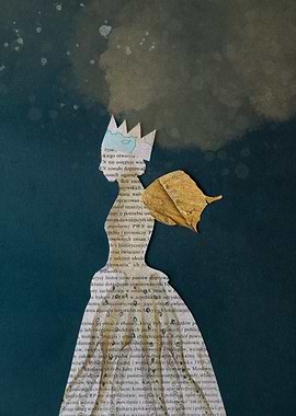 Paper Cutout Silhouette of a Queen