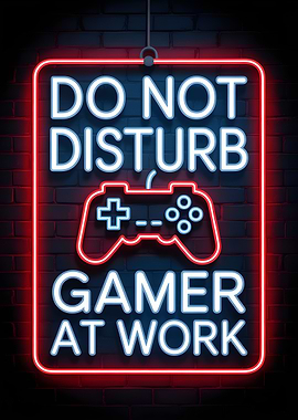 Do Not Disturb Gamer Neon Sign