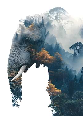 Majestic Forest Giant Elephant