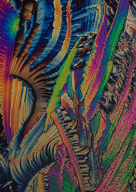 Colorful Abstract Microscopic Crystal Formation