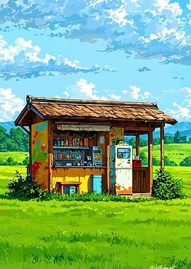 Rural Shop in Anime Style