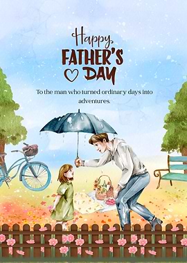 Happy Father's Day Illustration