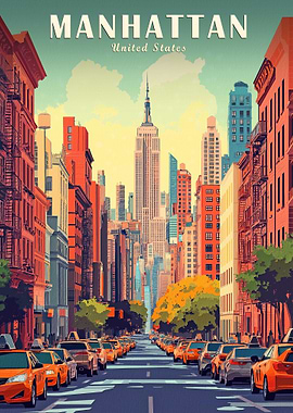 Manhattan Travel Poster