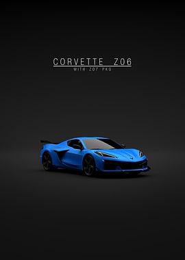 Chevrolet Corvette C8 Z06 Z07 2023 - Blue Front